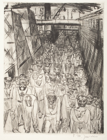 Franz Maria Jansen, Untitled, 1921, from the portfolio Industrie 1920 (Industry 1920), The Robert Gore Rifkind Center for German Expressionist Studies, purchased with funds provided by Anna Bing Arnold, Museum Associates Acquisition Fund, and deaccession funds