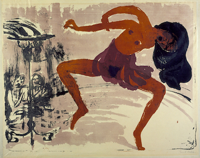 Emil Nolde, Dancer, 1913, the Robert Gore Rifkind Center for German Expressionist Studies, © Nolde Stiftung Seebüll, Germany